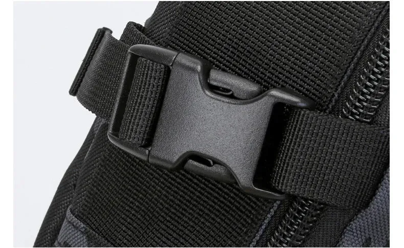 Tactical Sling Shoulder Bags Waterproof Night Reflective Strip Pack EDC Molle Chest Bag 10L Capacity Black