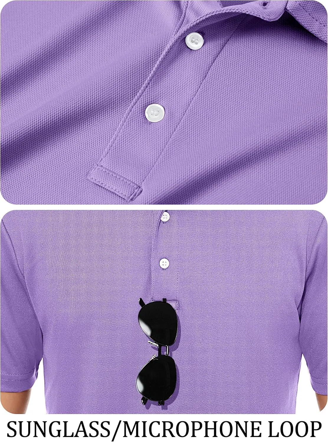TACVASEN Mens Golf Shirt Dry Fit Mens Polo Shirts Short Sleeve Performance Golf Polos for Men with Collar Work Shirts
