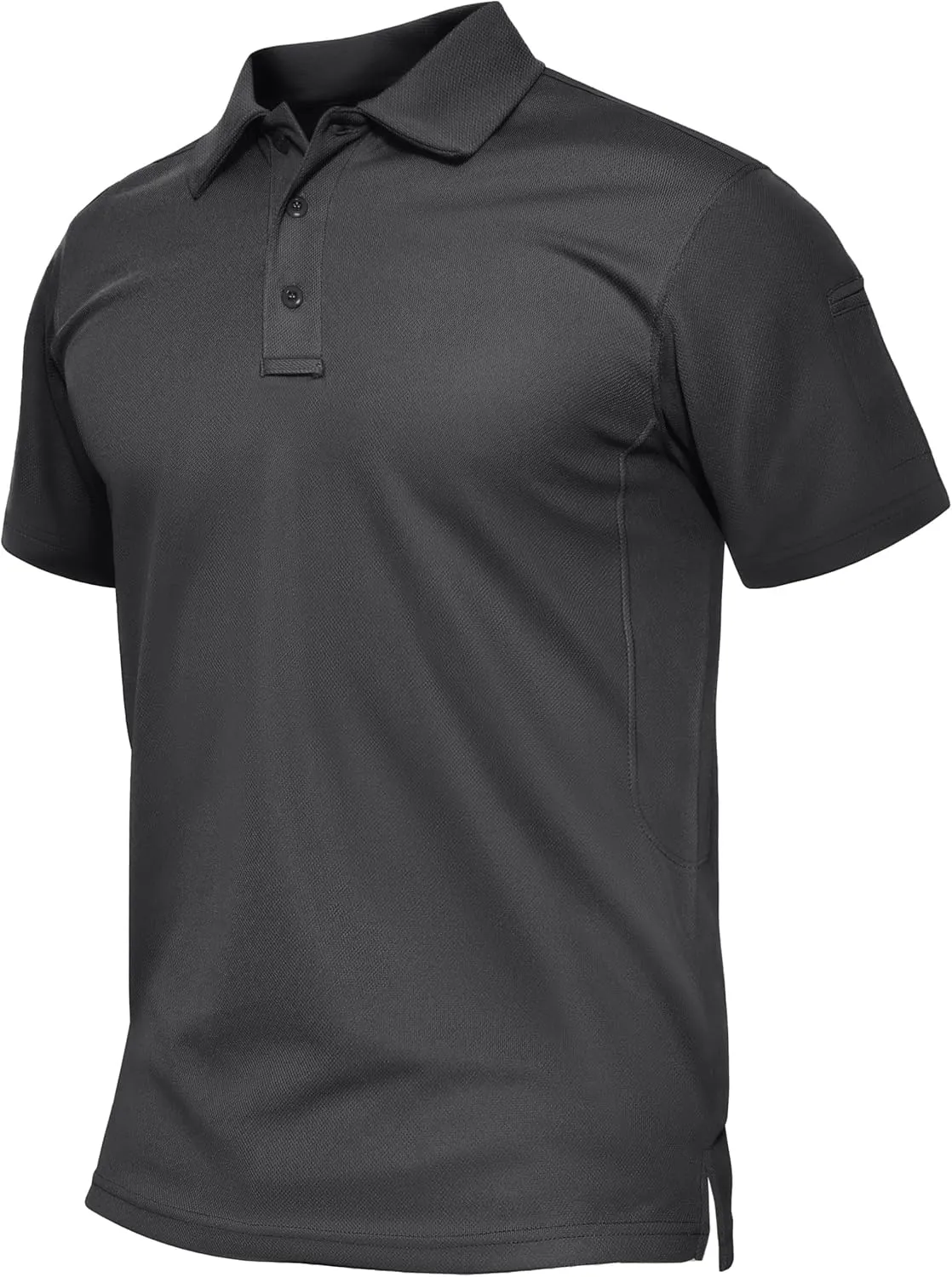 TACVASEN Mens Polo Shirt Short Sleeve Tactical Performance Collared Work Golf Shirts Dry Fit Pique Polos for Summer