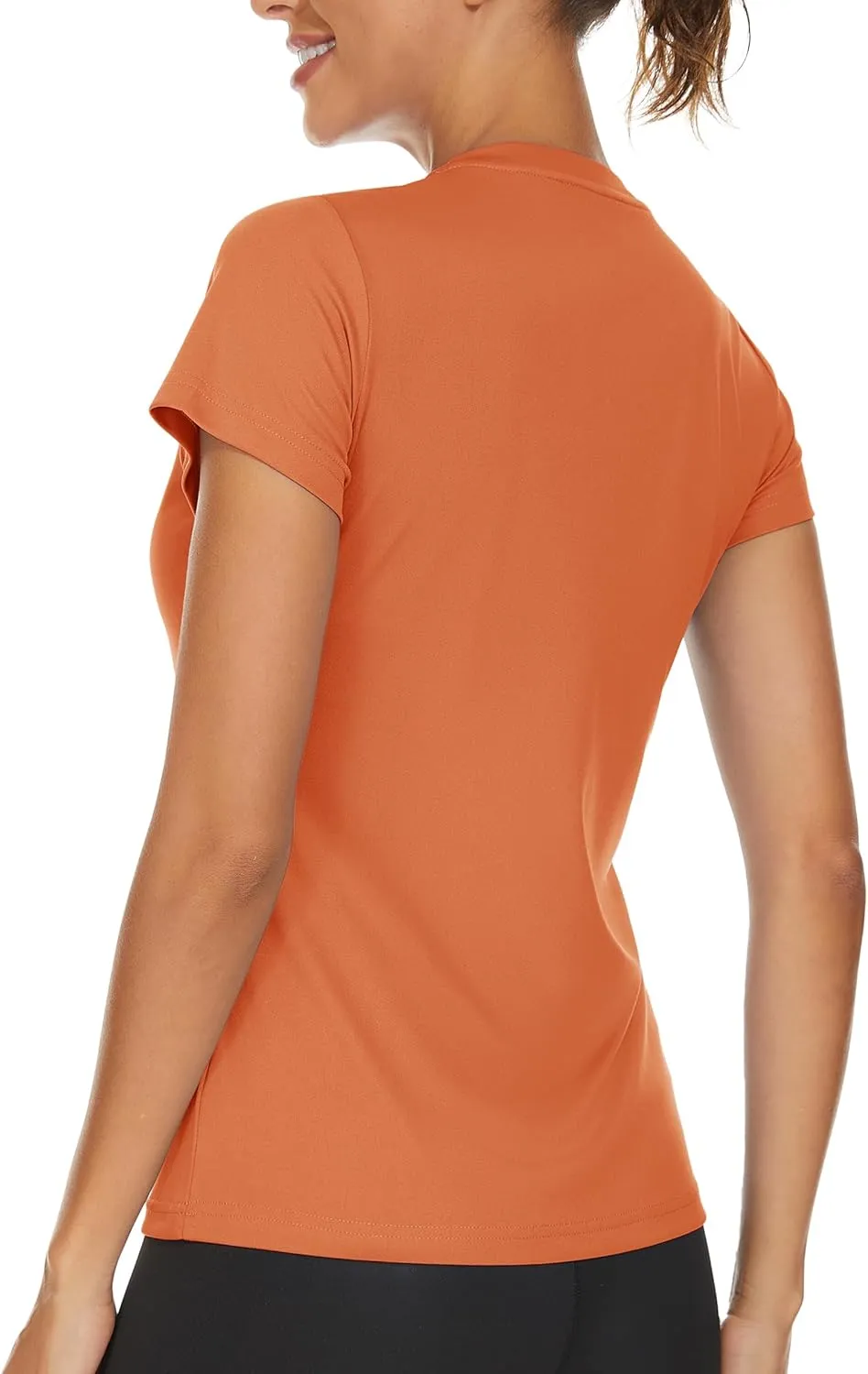 TACVASEN Workout Tops for Women UPF 50  Sun Protection V-Neck T Shirts Short Sleeve Quick Dry Athletic Running Shirts
