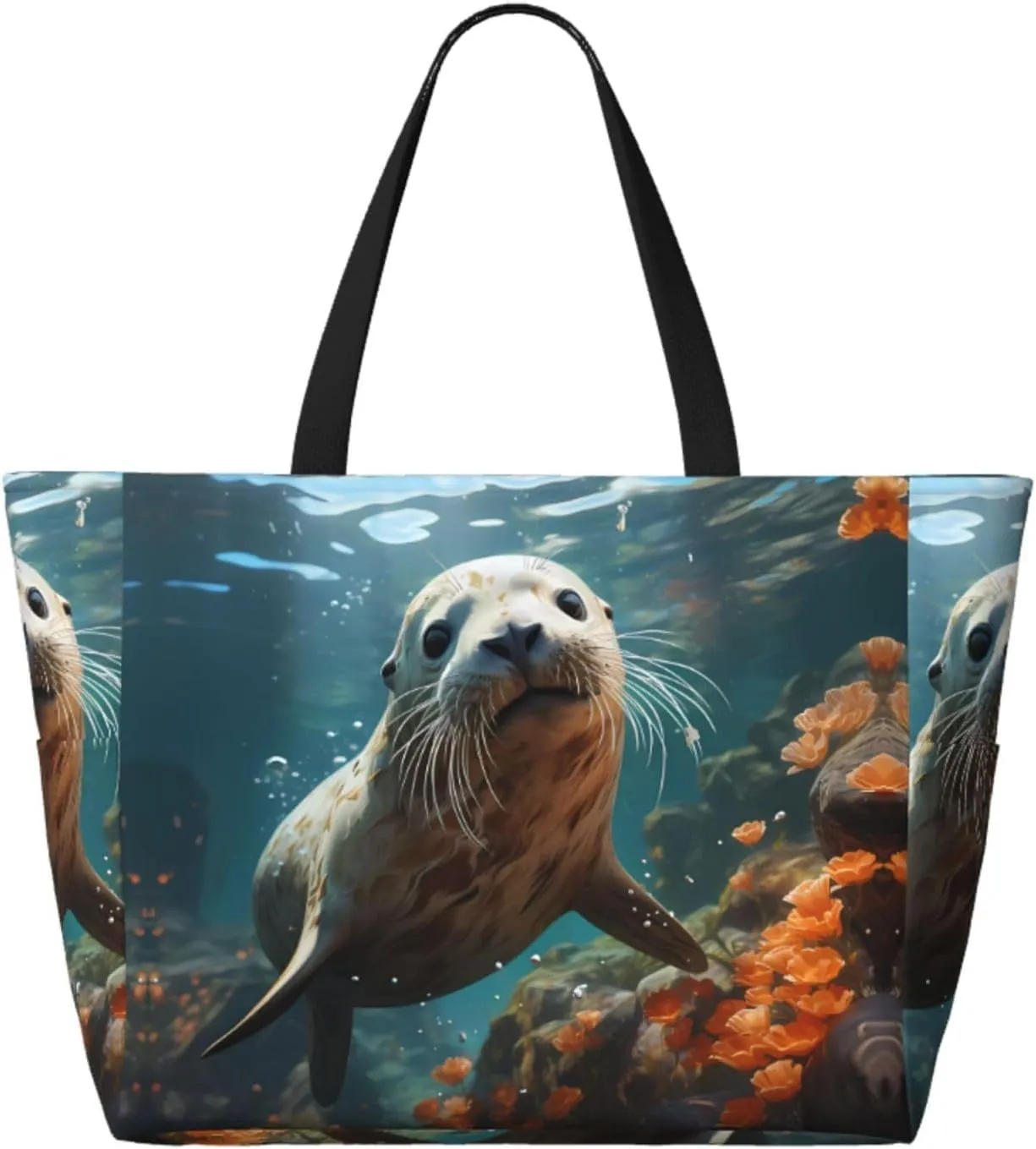 Take A Trip In The Car Spacious Large Capacity Beach Travel Bag - Foldable Beach Bag Tote Bag With Zipper