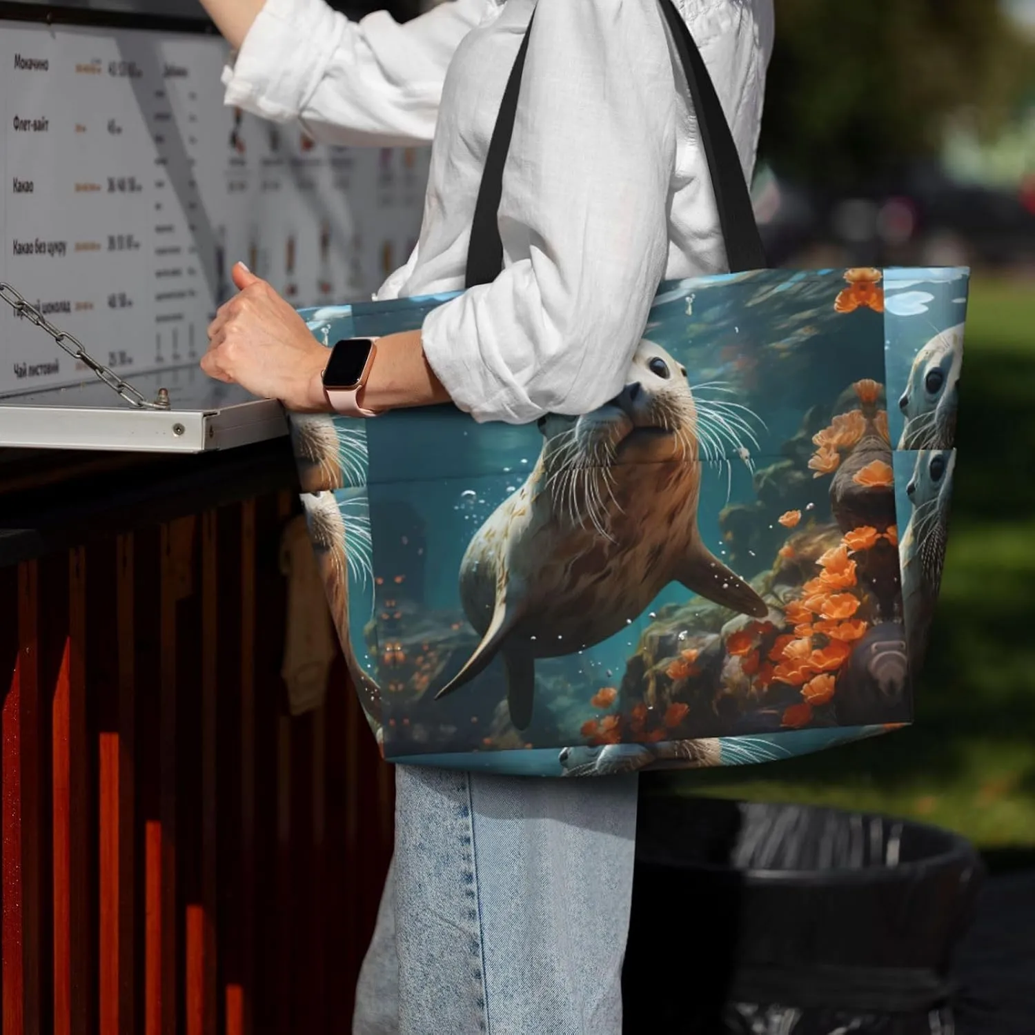 Take A Trip In The Car Spacious Large Capacity Beach Travel Bag - Foldable Beach Bag Tote Bag With Zipper