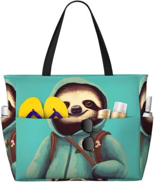 Take A Trip In The Car Spacious Large Capacity Beach Travel Bag - Foldable Beach Bag Tote Bag With Zipper