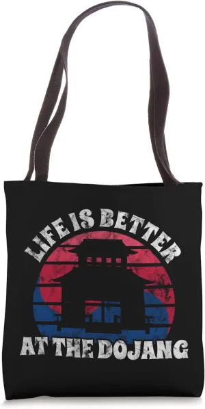Tang Soo Do Life is Better at the Dojang Vintage Sunset Tote Bag