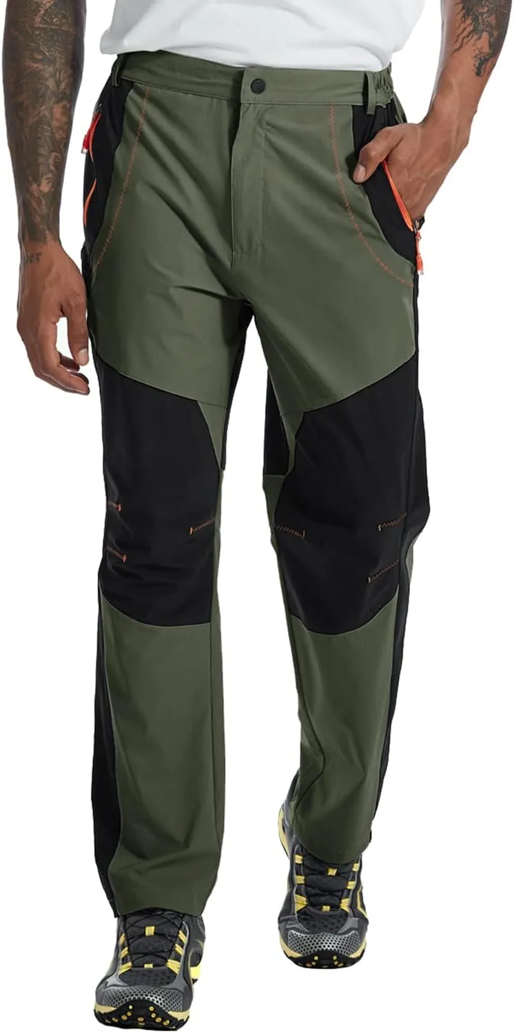 TBMPOY Men's Hiking Work Cargo Pants Lightweight Waterproof Quick Dry Outdoor Mountain Pant Fishing Camping