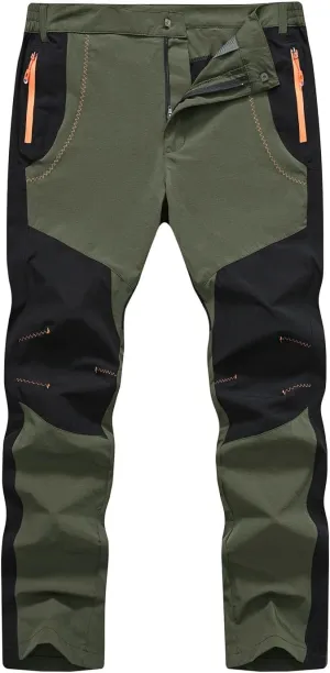TBMPOY Men's Hiking Work Cargo Pants Lightweight Waterproof Quick Dry Outdoor Mountain Pant Fishing Camping