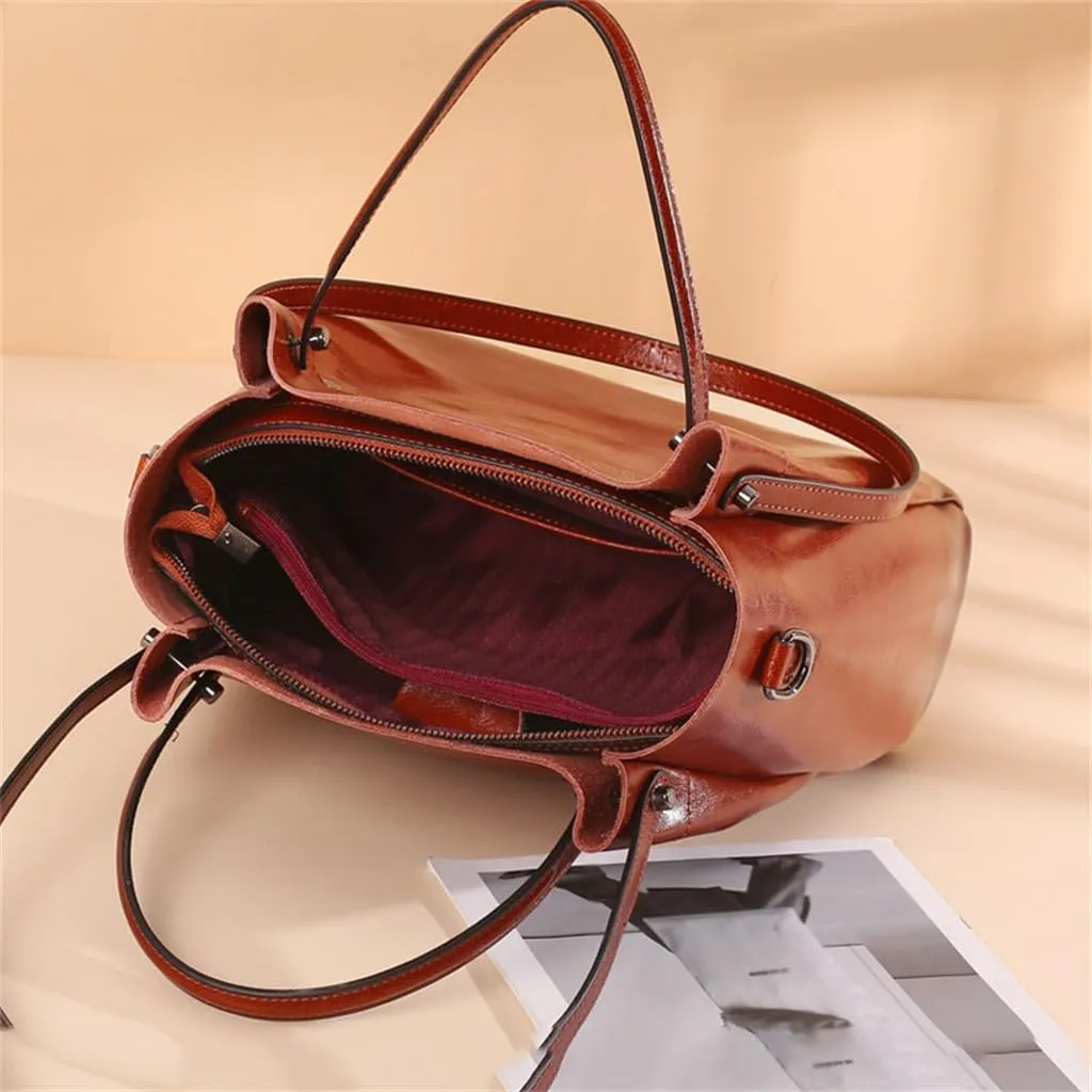 Temperament Women's Bag Large Capacity Shoulder Crossbody Handbag Texture Large Bag