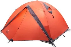 Tent for Camping Ultralight Camping Tent 2 Person 20D Silicone Easy Set Up Double Layer Waterproof 3 Season Tent for Hiking Cycling Large Space for Picnic Outdoors