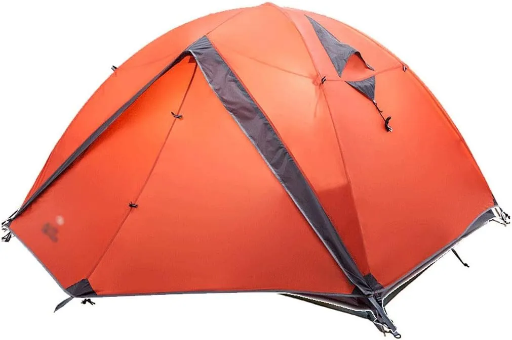 Tent for Camping Ultralight Camping Tent 2 Person 20D Silicone Easy Set Up Double Layer Waterproof 3 Season Tent for Hiking Cycling Large Space for Picnic Outdoors