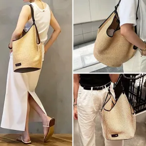 THEMEISLES Khaite  Minority Bag  Summer New Raffia Woven Bag Beach Bag Large Capacity Totes