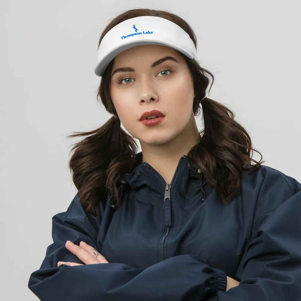 Thompson Lake Visor with embroidered artwork & adjustable velcro strap