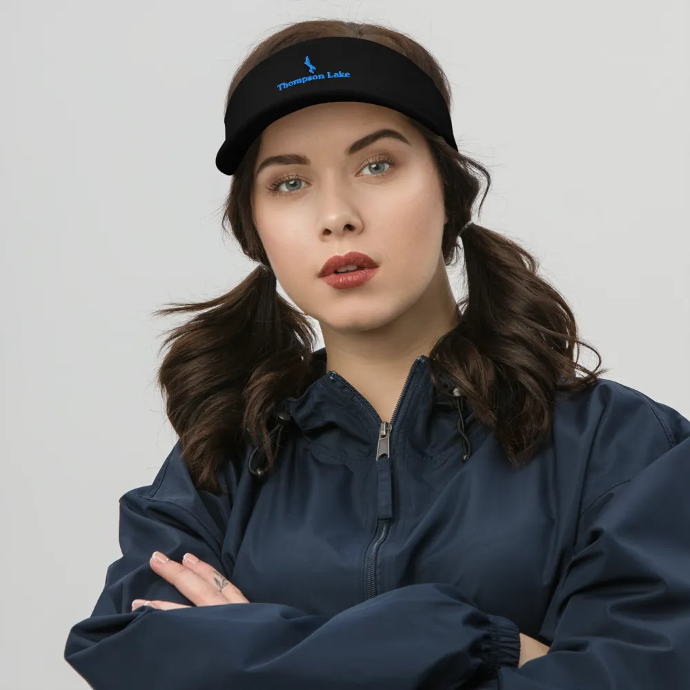 Thompson Lake Visor with embroidered artwork & adjustable velcro strap