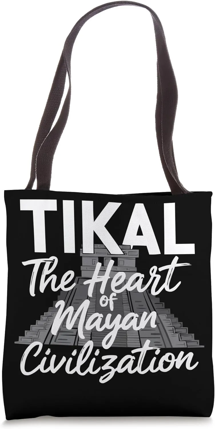 Tikal Ancient Maya Civilization Mayan Pyramid Guatemala Tote Bag