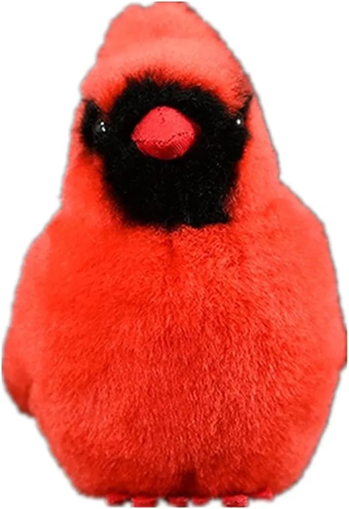 Tiny Heart Simulation Cardinal Bird Plush Toy, 5.9inch Soft Cute Cardinal Bird Stuffed Animal for Kids Boys and Girls Gifts