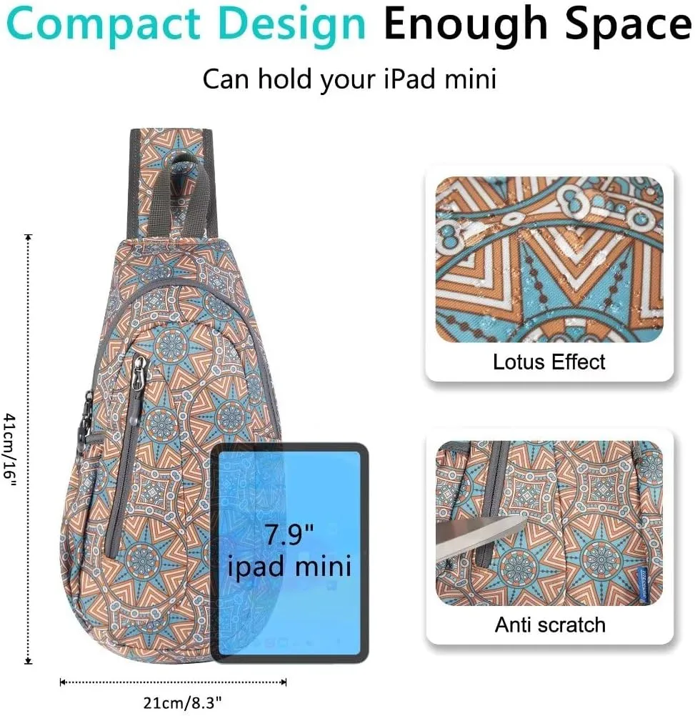 TITECOUGO Small Sling Bag, Lightweight Crossbody Backpack for Men Women, Shoulder Bag for Sports and Outdoor
