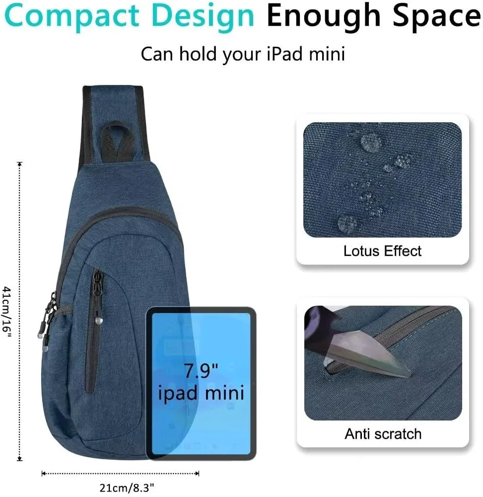 TITECOUGO Small Sling Bag, Lightweight Crossbody Backpack for Men Women, Shoulder Bag for Sports and Outdoor