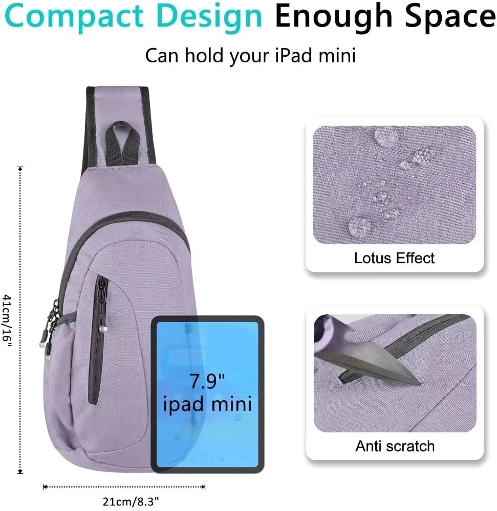 TITECOUGO Small Sling Bag, Lightweight Crossbody Backpack for Men Women, Shoulder Bag for Sports and Outdoor