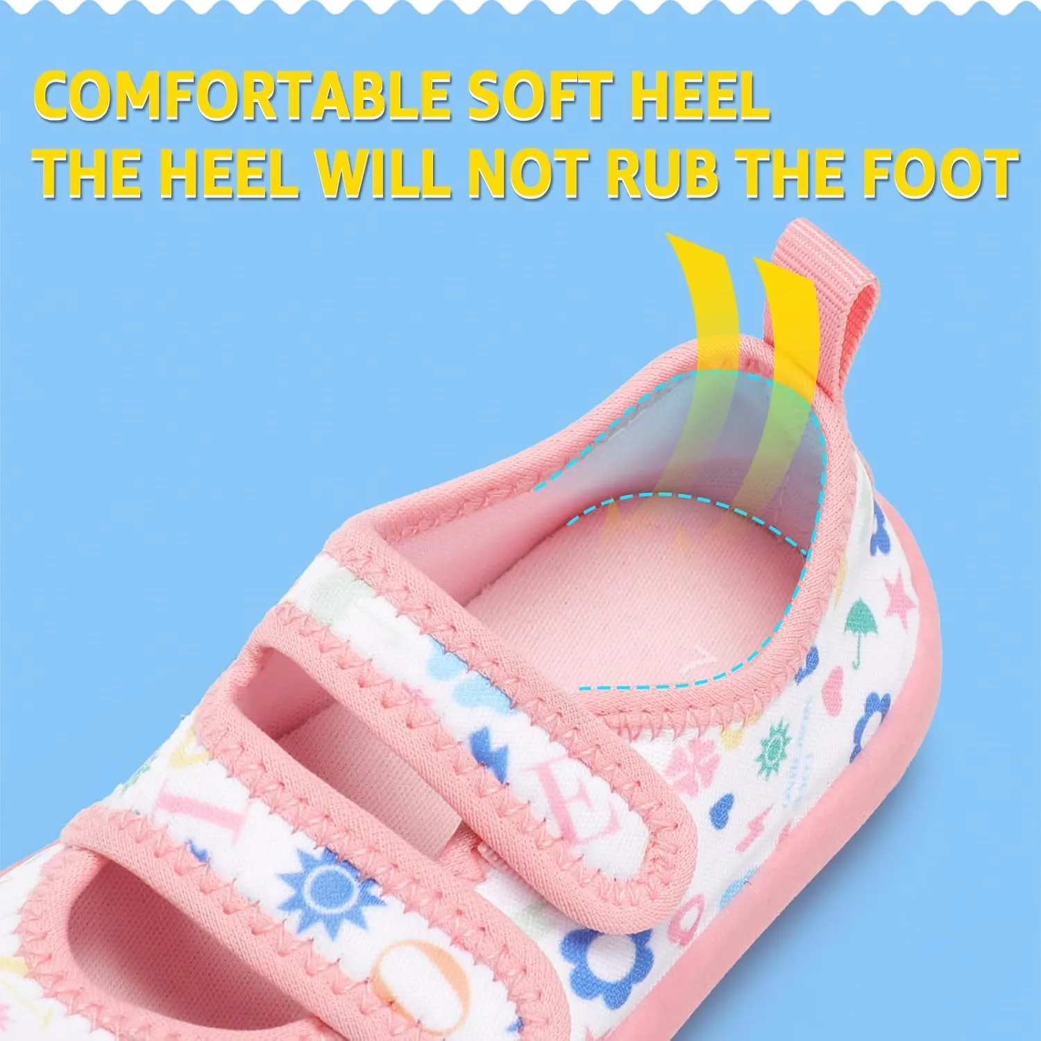 Toddler Water Shoes Boys Girls Unisex Summer Beach Quick Dry Non Slip Hook and Loop Swim Barefoot Aqua Socks