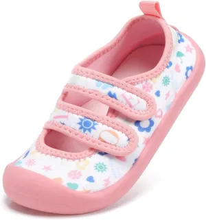 Toddler Water Shoes Boys Girls Unisex Summer Beach Quick Dry Non Slip Hook and Loop Swim Barefoot Aqua Socks