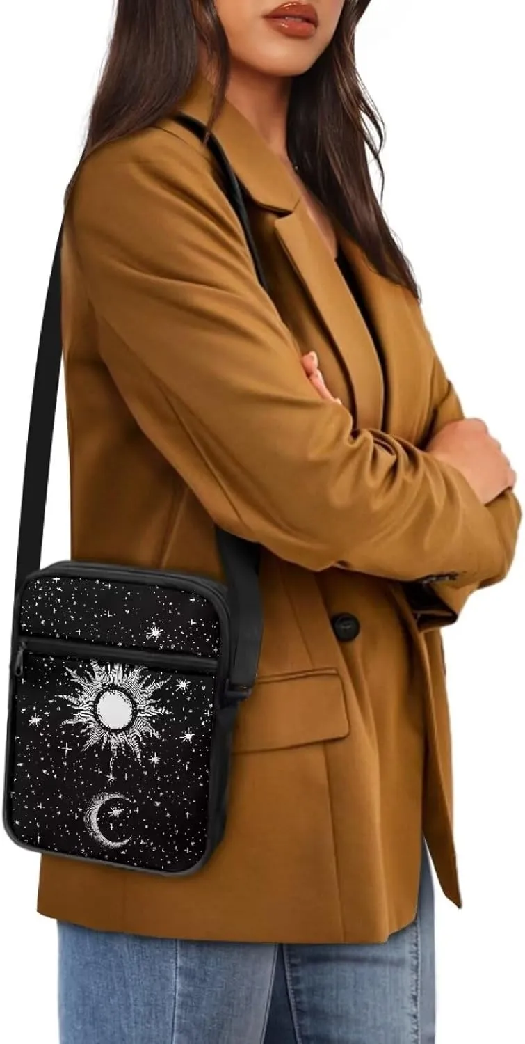 TODIYADDU Messenger Bag for Women Men Mini Shoulder Bag with Adjustable Straps Trendy Crossbody Sling Bag for Cell Phone Keys