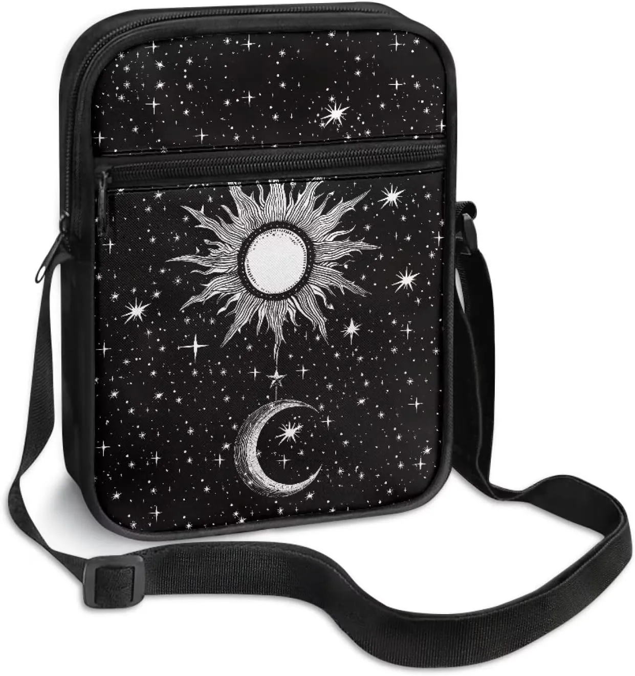 TODIYADDU Messenger Bag for Women Men Mini Shoulder Bag with Adjustable Straps Trendy Crossbody Sling Bag for Cell Phone Keys