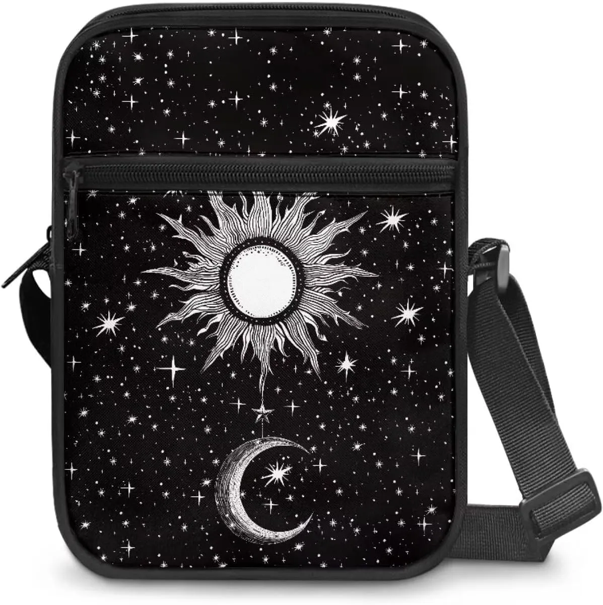TODIYADDU Messenger Bag for Women Men Mini Shoulder Bag with Adjustable Straps Trendy Crossbody Sling Bag for Cell Phone Keys
