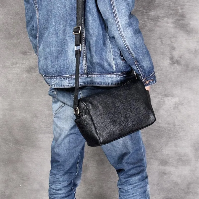 Top Layer Cowhide Single Shoulder Crossbody Bag Backpack Bucket Bag Handmade Bag