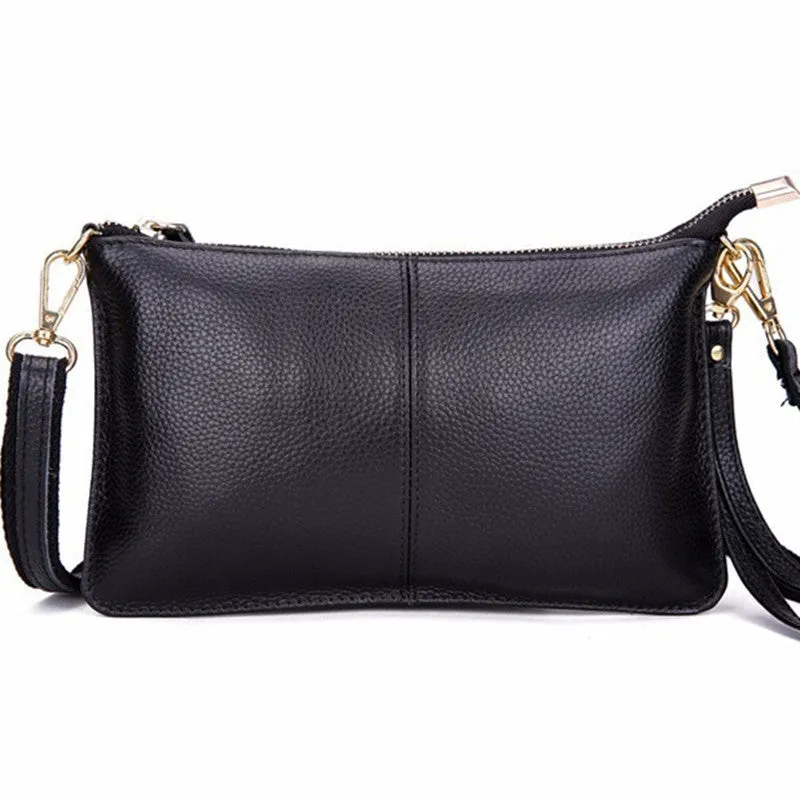 Top quality 100% genuine leather cowhide envelope women clutch bag evening bags party handbags