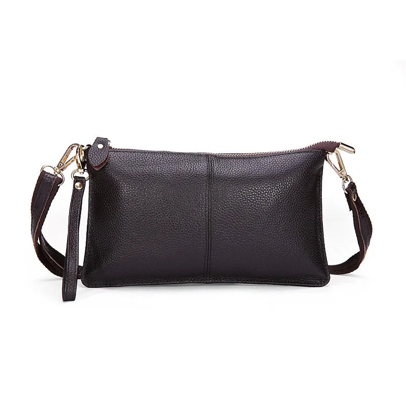 Top quality 100% genuine leather cowhide envelope women clutch bag evening bags party handbags