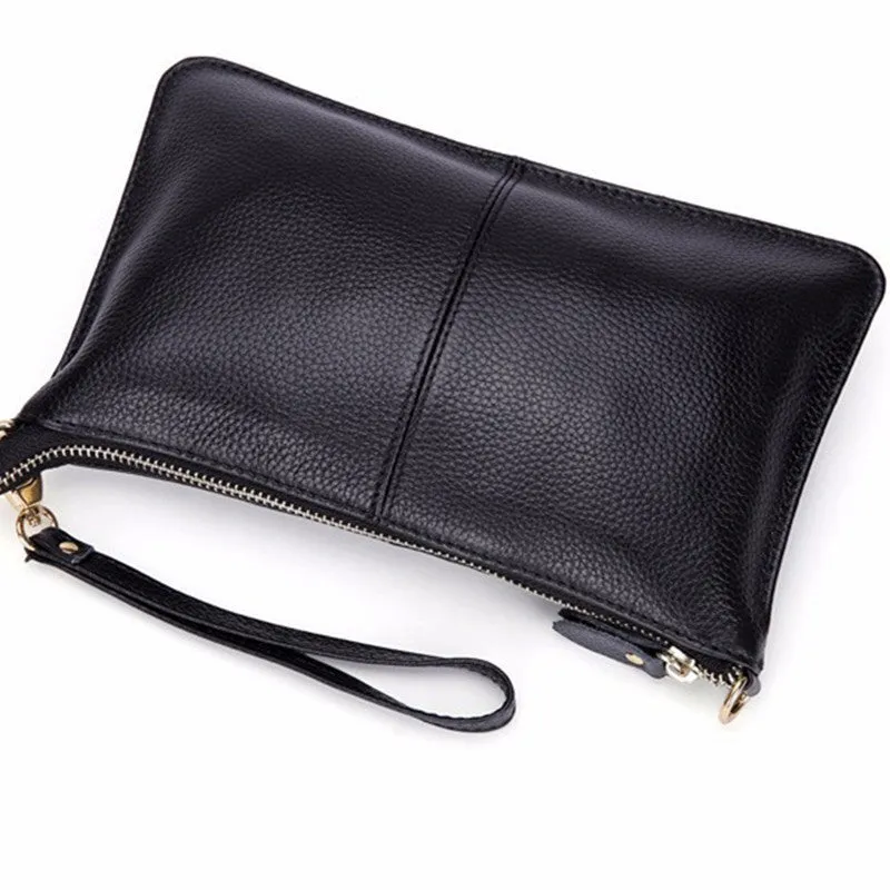 Top quality 100% genuine leather cowhide envelope women clutch bag evening bags party handbags