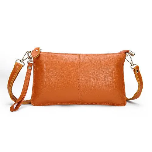 Top quality 100% genuine leather cowhide envelope women clutch bag evening bags party handbags