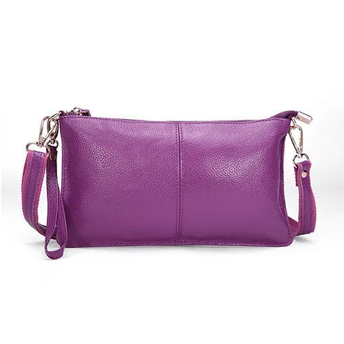 Top quality 100% genuine leather cowhide envelope women clutch bag evening bags party handbags