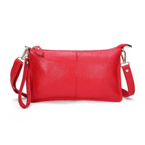 Top quality 100% genuine leather cowhide envelope women clutch bag evening bags party handbags