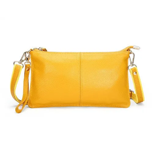 Top quality 100% genuine leather cowhide envelope women clutch bag evening bags party handbags