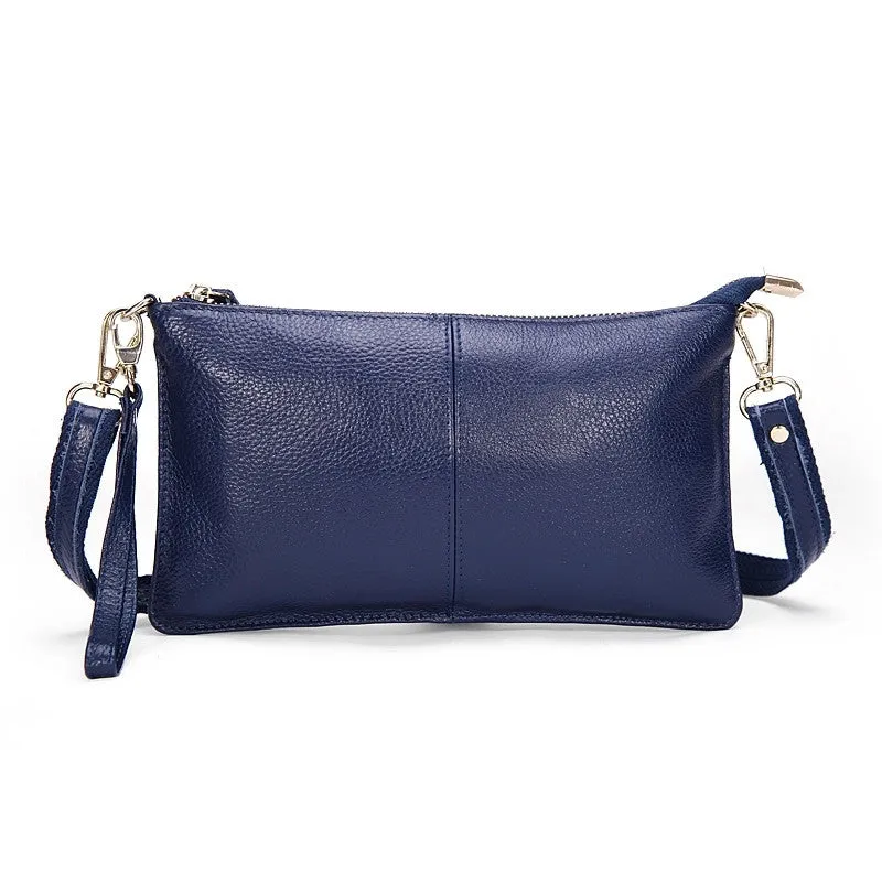 Top quality 100% genuine leather cowhide envelope women clutch bag evening bags party handbags