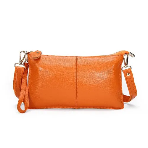 Top quality 100% genuine leather cowhide envelope women clutch bag evening bags party handbags