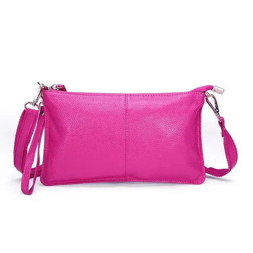 Top quality 100% genuine leather cowhide envelope women clutch bag evening bags party handbags