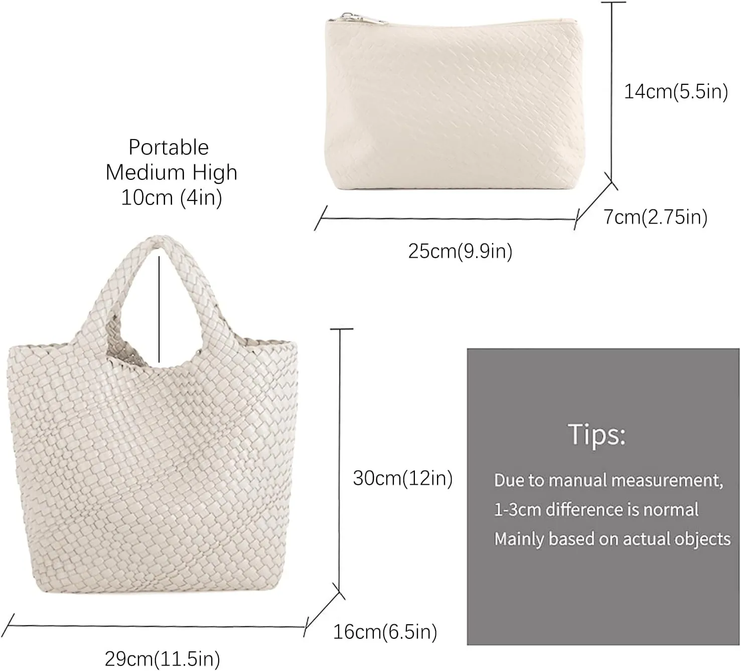Tote Bag For Women Vegan Leather Handmade Woven Tote Bag Beach Bag Travel Handbag And Purse Top Handle Hobo Tote Bags