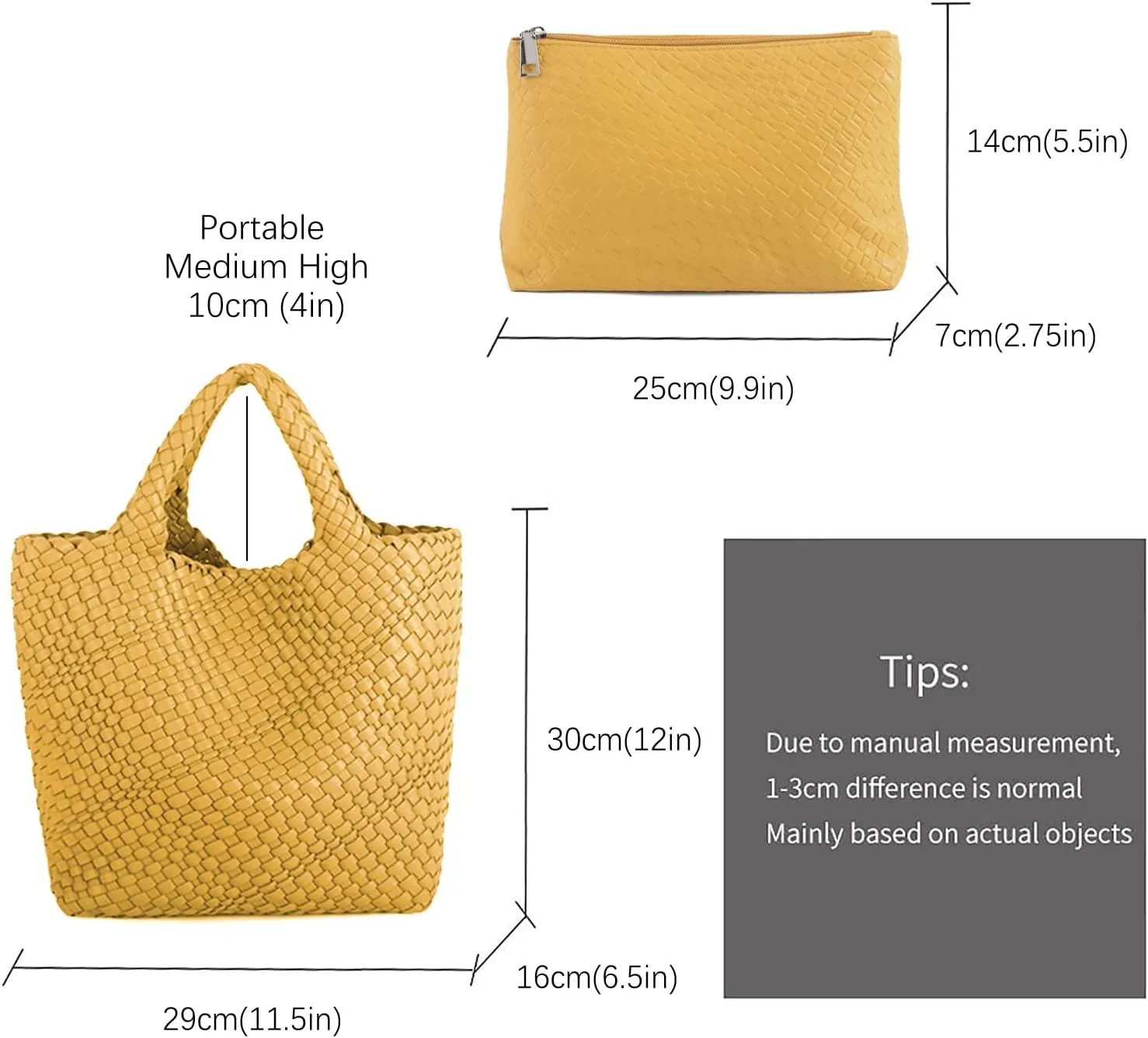 Tote Bag For Women Vegan Leather Handmade Woven Tote Bag Beach Bag Travel Handbag And Purse Top Handle Hobo Tote Bags