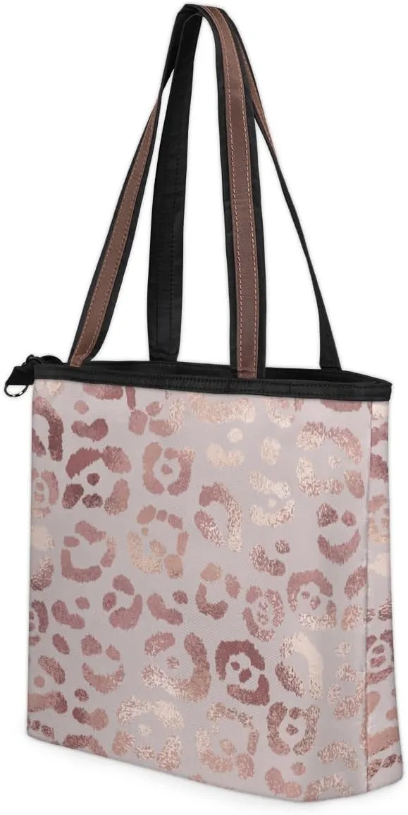 Tote Bag for Women with Zipper Large Capacity Top Handle Casual Shoulder Bag Handbag Reusable Shopping