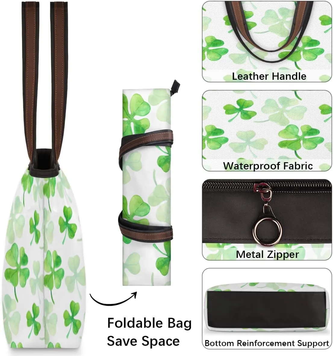 Tote Bag for Women with Zipper Large Capacity Top Handle Casual Shoulder Bag Handbag Reusable Shopping