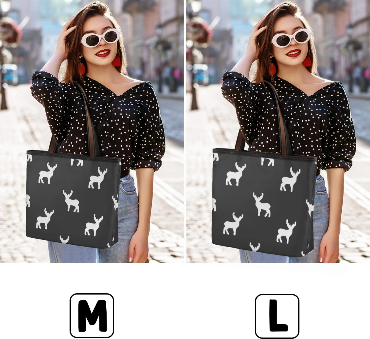 Tote Bag for Women with Zipper Large Capacity Top Handle Casual Shoulder Bag Handbag Reusable Shopping