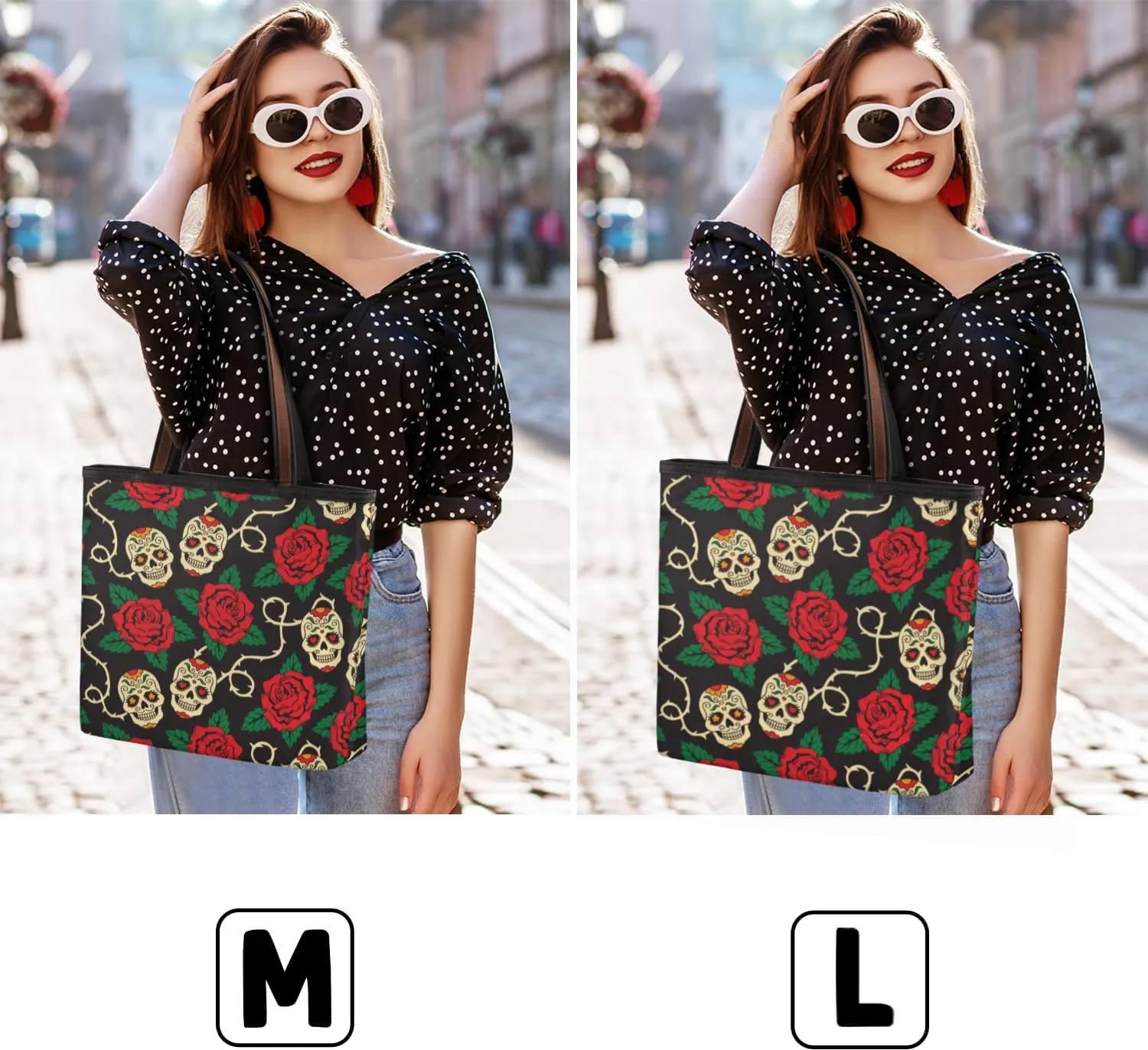 Tote Bag for Women with Zipper Large Capacity Top Handle Casual Shoulder Bag Handbag Reusable Shopping