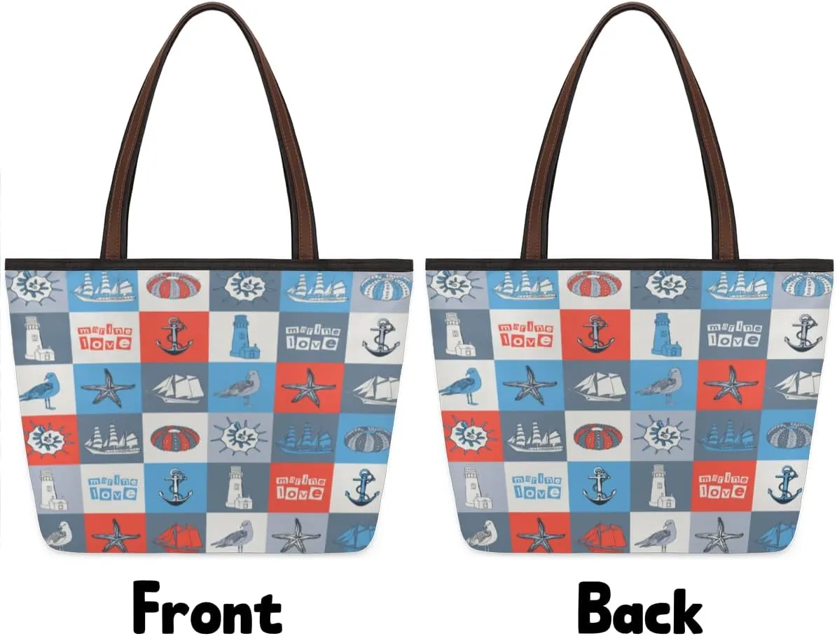 Tote Bag for Women with Zipper Large Capacity Top Handle Casual Shoulder Bag Handbag Reusable Shopping