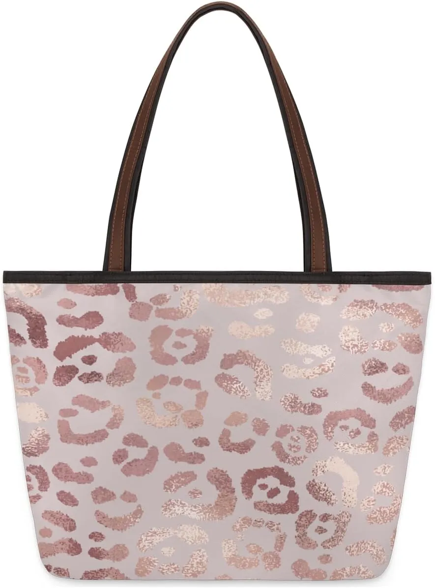 Tote Bag for Women with Zipper Large Capacity Top Handle Casual Shoulder Bag Handbag Reusable Shopping