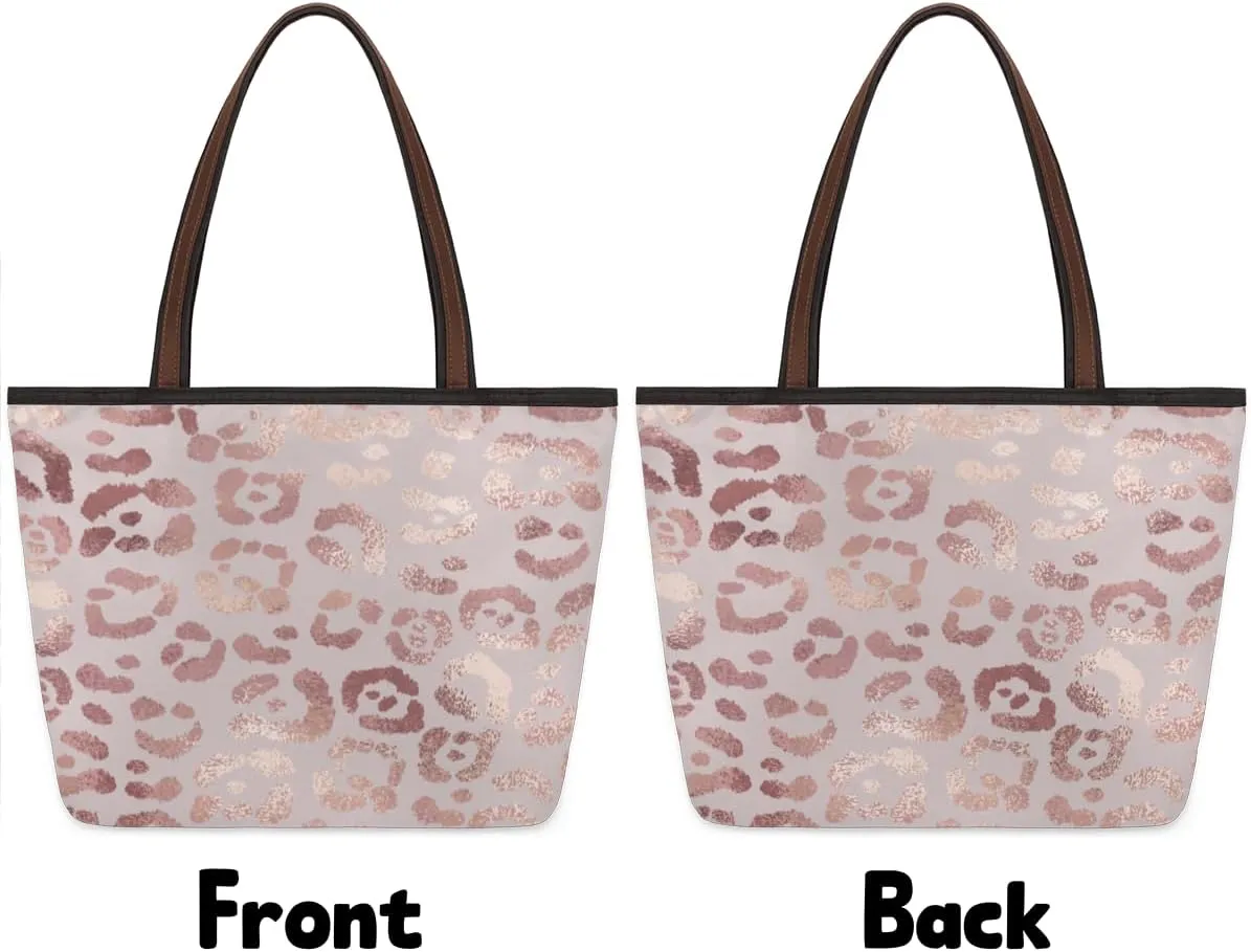 Tote Bag for Women with Zipper Large Capacity Top Handle Casual Shoulder Bag Handbag Reusable Shopping