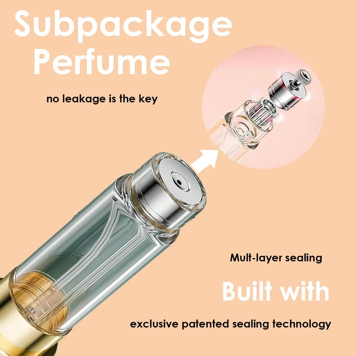 Travel Perfume Bottle Refillable, Genuine Leather Perfume Atomizer Leakproof Mini Pocket Size Travel Cologne Sprayer for Cruise Car Trip Purse Gift 5ml (Green - L)
