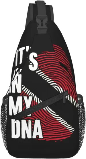 Trinidad and Tobago It's in My Crossbody Bag Cross Chest Bag Adjustable Sling Backpack Sports Gym Shoulder Bags Travel Cycling Daypack Diagonally Casual Rucksack