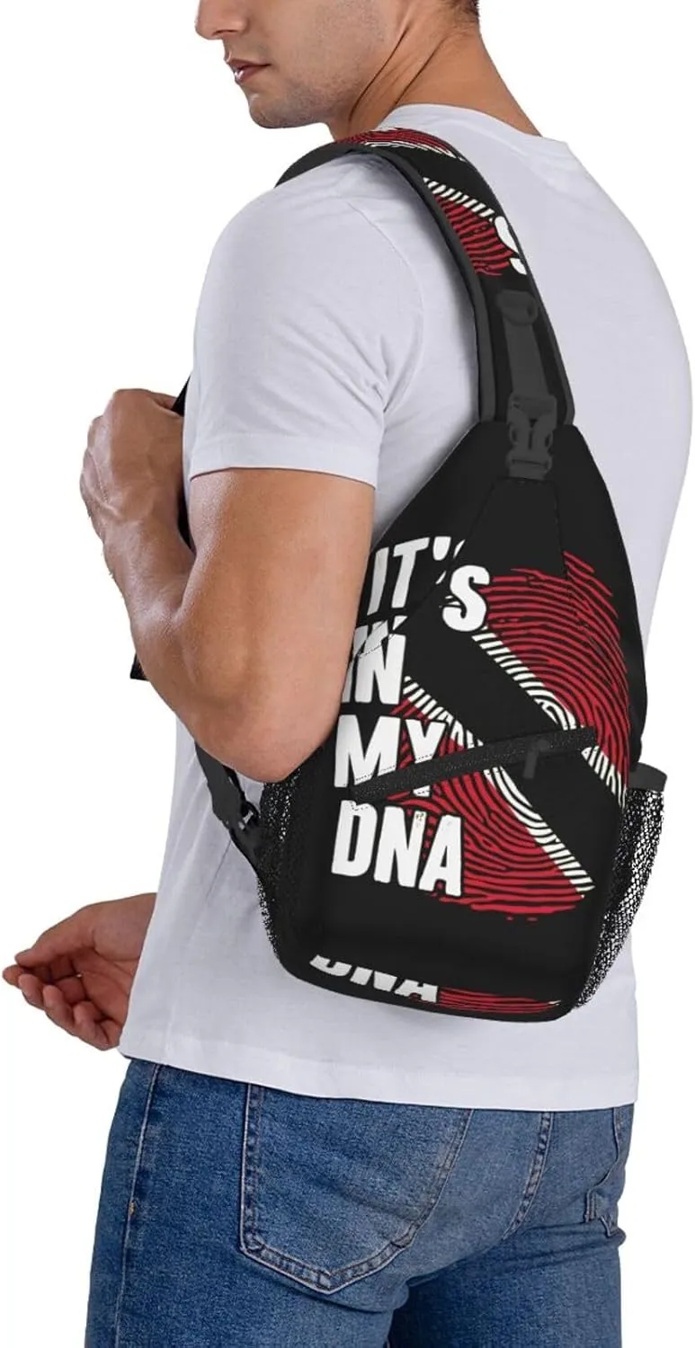 Trinidad and Tobago It's in My Crossbody Bag Cross Chest Bag Adjustable Sling Backpack Sports Gym Shoulder Bags Travel Cycling Daypack Diagonally Casual Rucksack