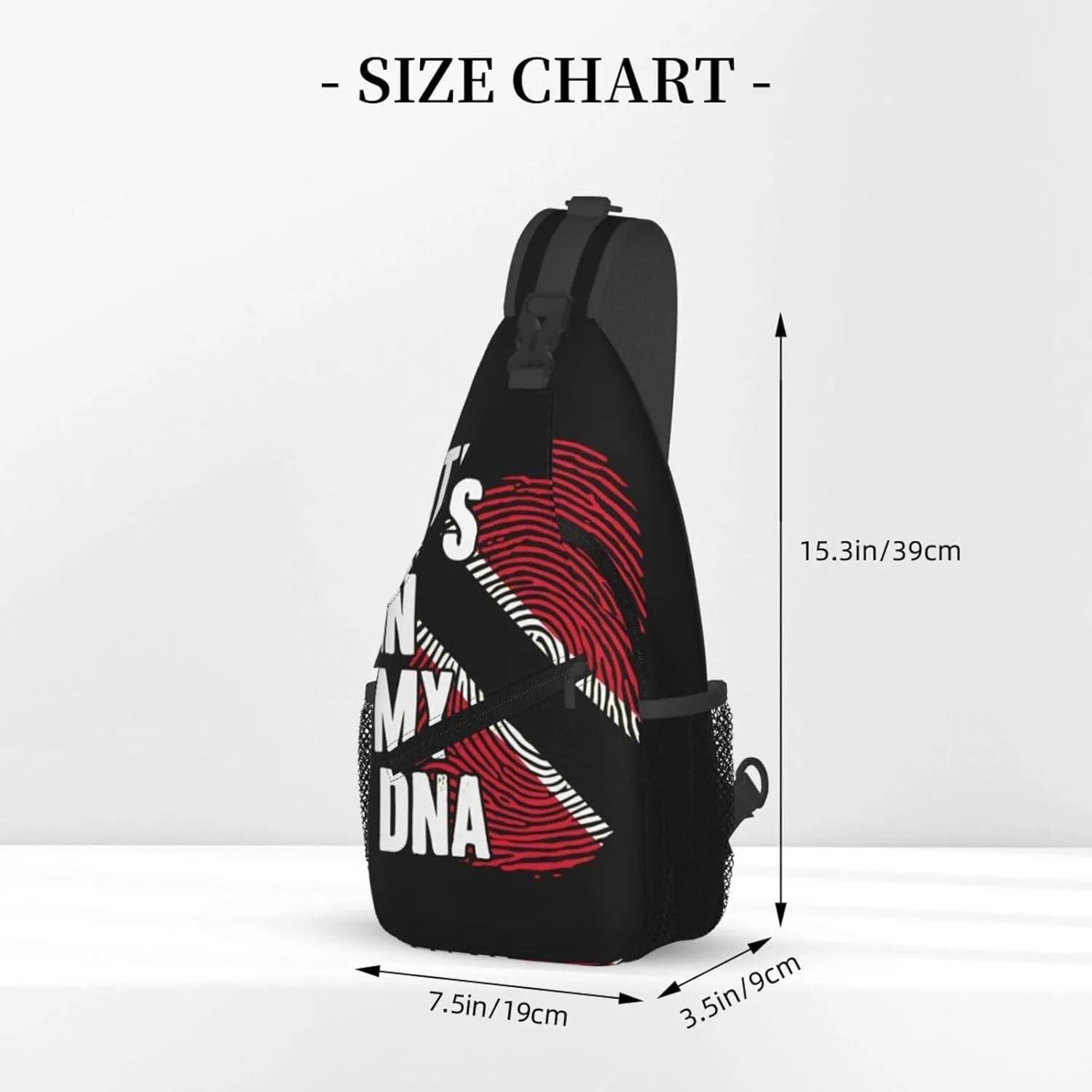 Trinidad and Tobago It's in My Crossbody Bag Cross Chest Bag Adjustable Sling Backpack Sports Gym Shoulder Bags Travel Cycling Daypack Diagonally Casual Rucksack